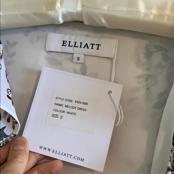 Melody Dress in white based print by Elliatt - Picture 8 of 8